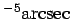 $ ^{-5}{\hbox{\rm arcsec}}$