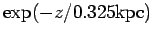 $ \exp(-z/0.325{\hbox{\rm kpc}})$