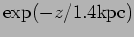 $ \exp(-z/1.4{\hbox{\rm kpc}})$