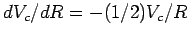 $ dV_c/dR=-(1/2)V_c/R$