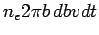 $ n_e 2\pi b\,db vdt$
