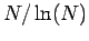 $ N/\ln(N)$