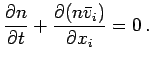 $\displaystyle {\partial f\over\partial t} + \sum_{i=1}^3\left(v_i{\partial f\ov...
...l x_i}-{\partial\Phi\over\partial x_i}{\partial f\over\partial v_i}\right)=0\,.$