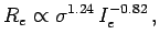$ M^2/R_e$