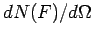 $ dN(F)/d\Omega$
