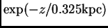$ \exp(-z/0.325{\hbox{\rm kpc}})$