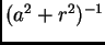 $ (a^2+r^2)^{-1}$