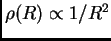 $ \rho(R)\propto 1/R^2$