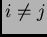 $ i\ne j$