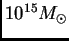 $ 10^{15}\hbox{$M_\odot$}$